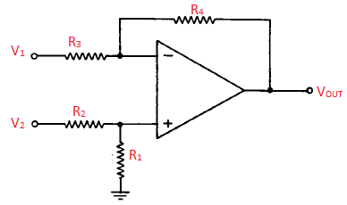 Differential amplifier using an Operational amplifier Differential Amplifier using an Operation Amplifier